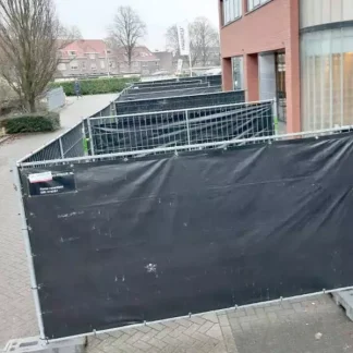 Bouwhek met zeil zwart
